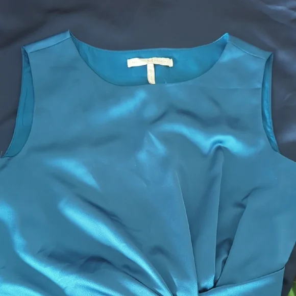 Blue Sleeveless Dress Halston Heritage Size 8 - Picture 10 of 12